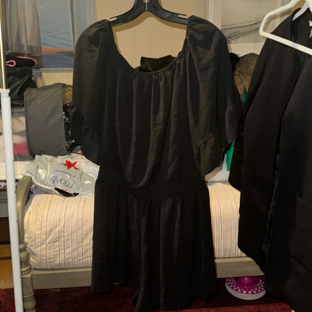 Black off the shoulder romper